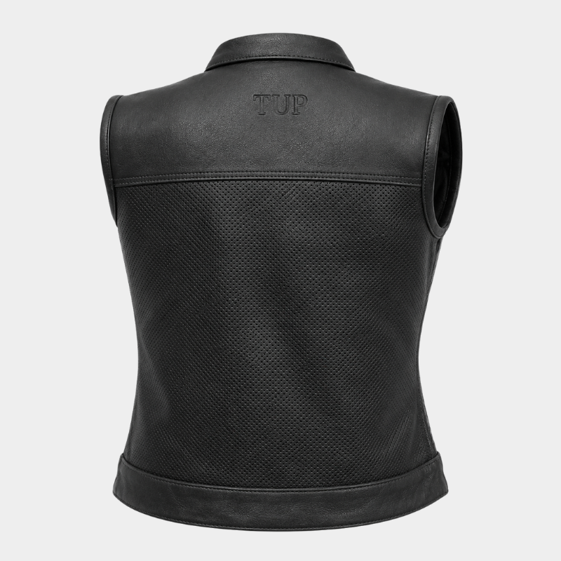 Jessica Perforated Women's Motorcycle Leather Vest