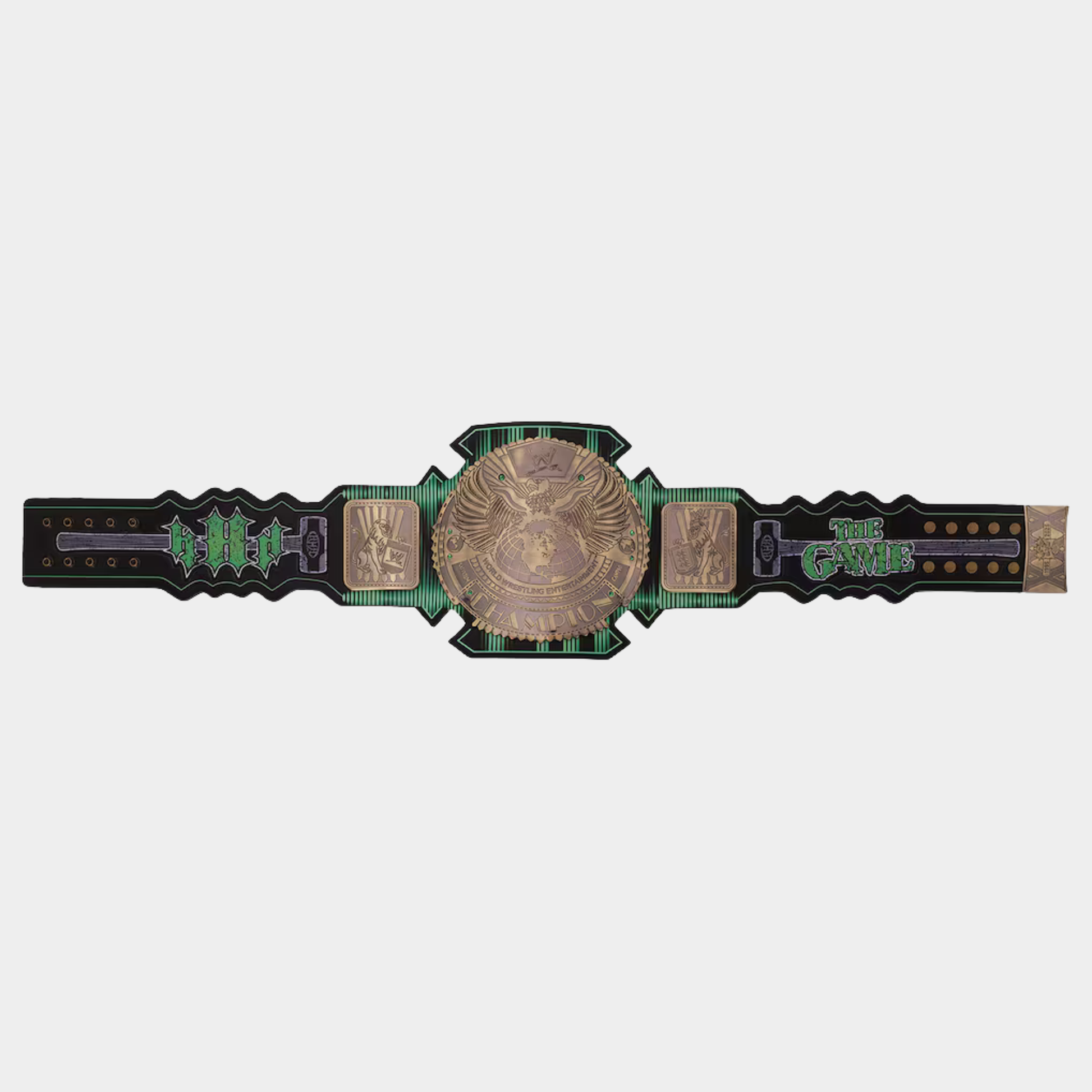 Detailed engraving on the 30th Anniversary Championship collector replica belt