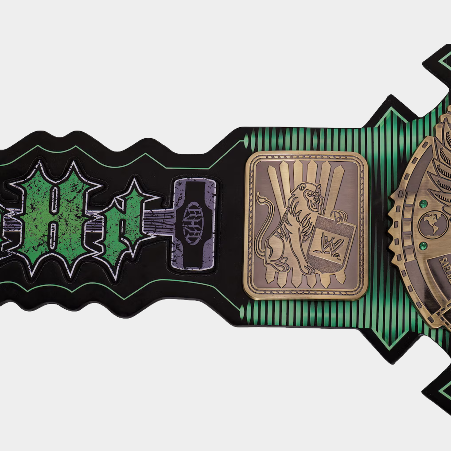 Detailed engraving on the 30th Anniversary Championship collector replica belt