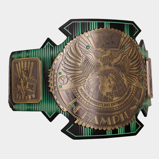 Side angled view of the 30th Anniversary Championship Replica Belt