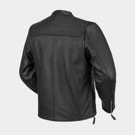 Ace Men's Leather Motorcycle Jacket
