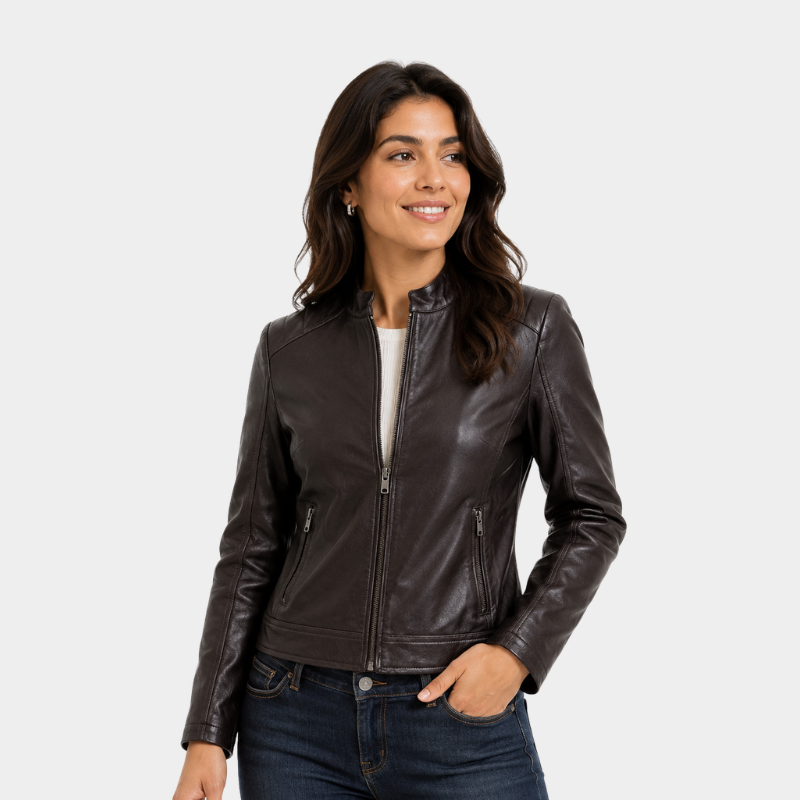 Beverly Vegan Faux Leather/Perforated Jacket