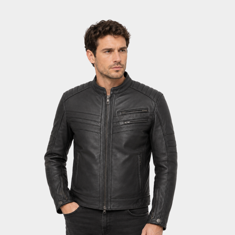 BiTurbo - Men's Leather Motorcycle Jacket
