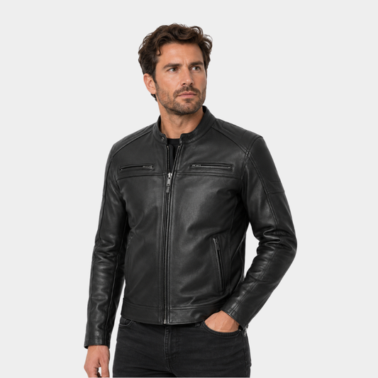 Chaos - Men's Leather Motorcycle Jacket