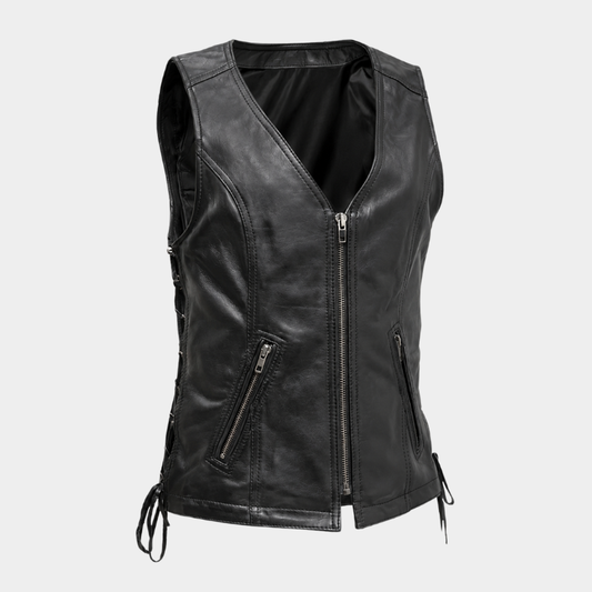 Cindy - Women's Motorcycle Sheepskin Vest