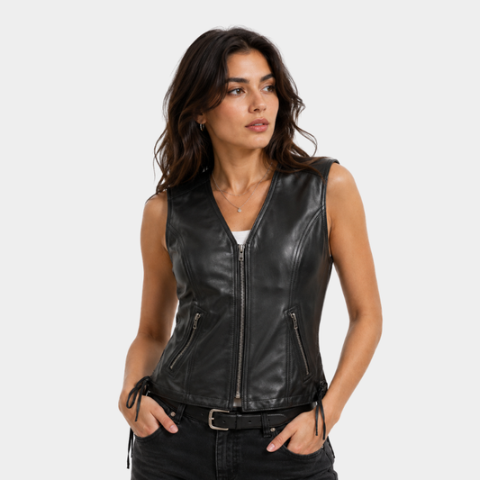 Cindy - Women's Motorcycle Sheepskin Vest