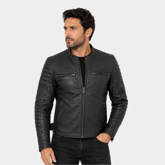 Commuter Men's Motorcycle Leather Jacket