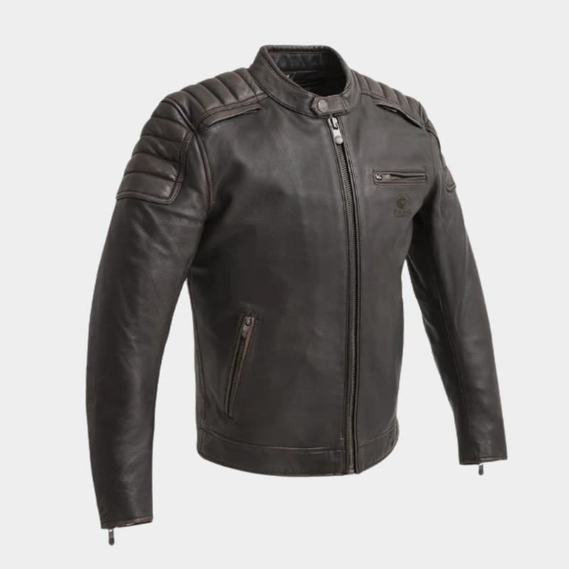 Crusader Men's Motorcycle Leather Jacket