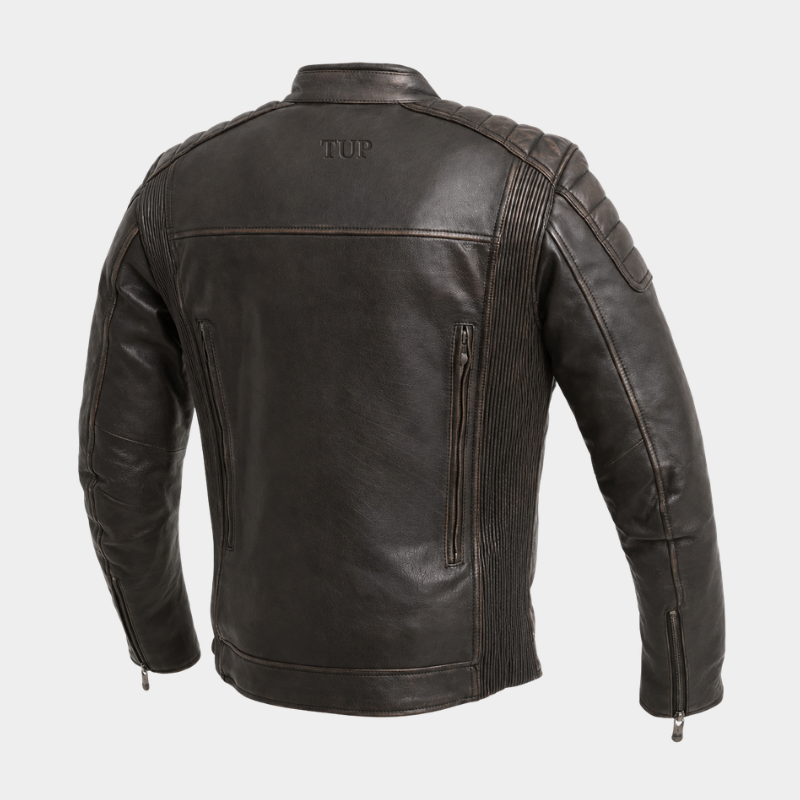 Crusader Men's Motorcycle Leather Jacket