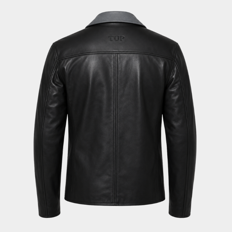 Henrik Black Leather Cafe Racer