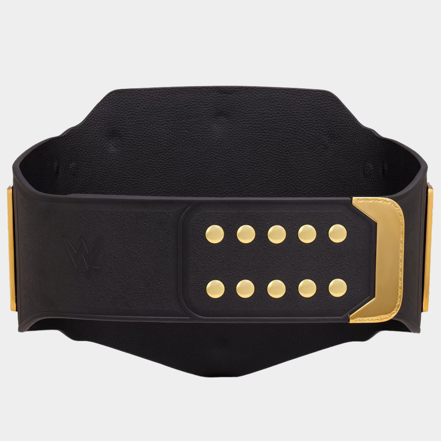 Rear leather strap with snap fasteners on Imperial Gold Championship Belt