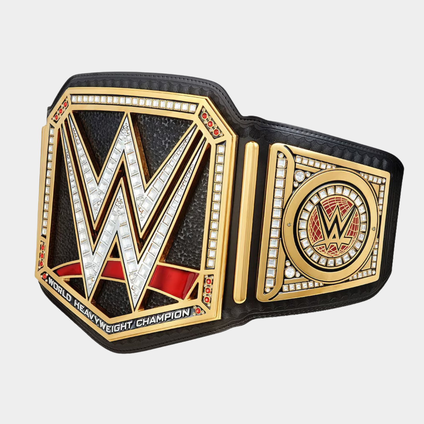 Detailed side plates of The Dominion Heavyweight Championship collector belt