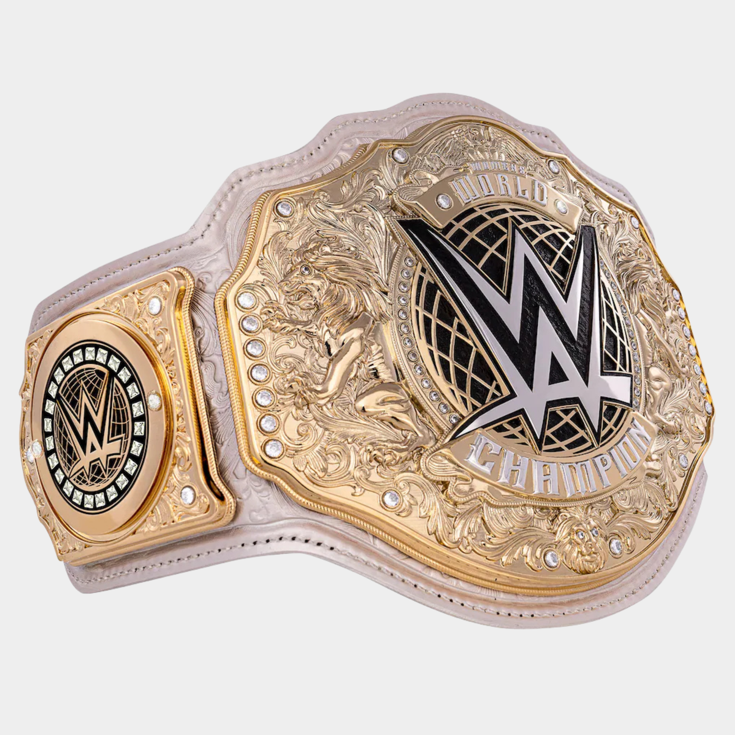 Angled front view of The Empress Women's Championship replica belt