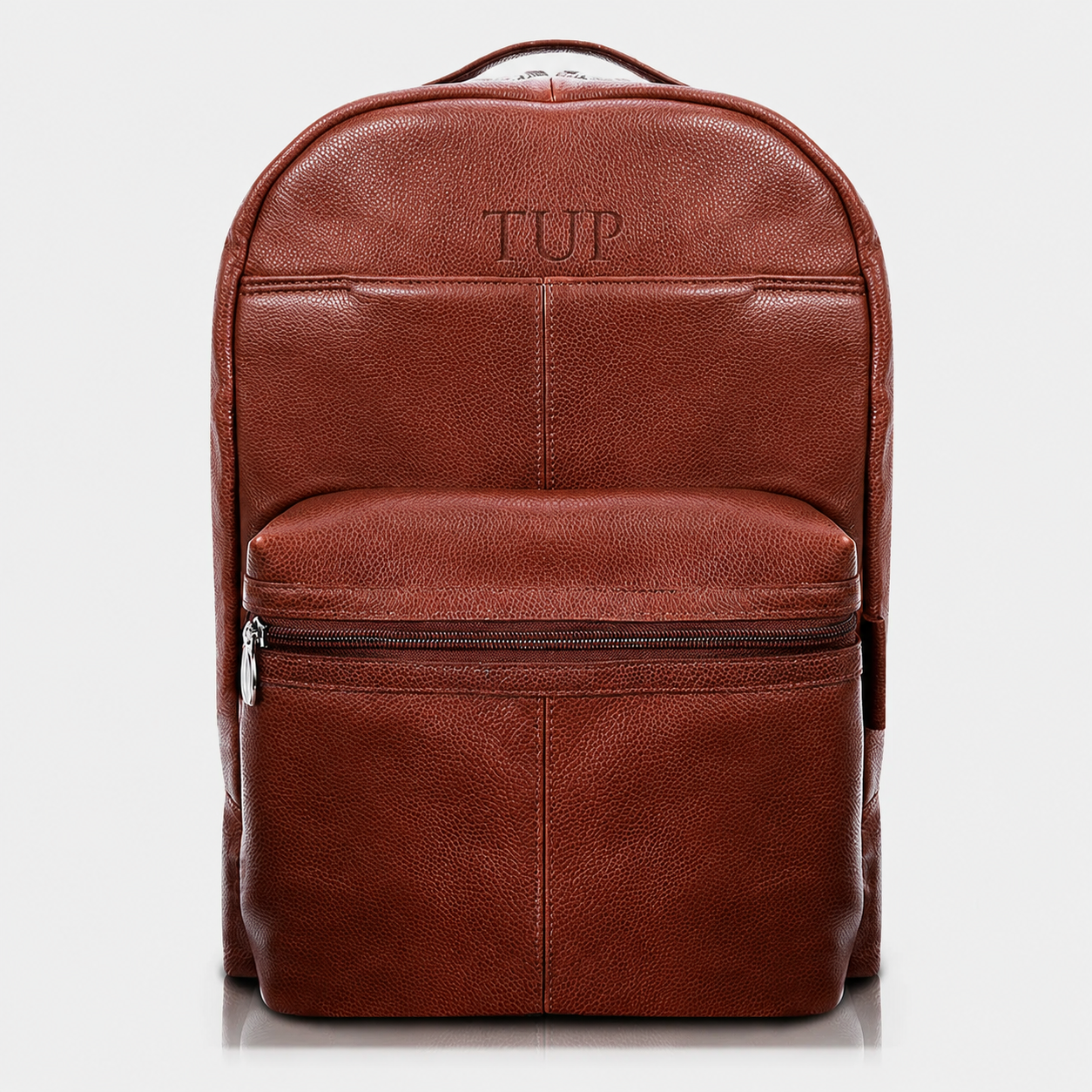 The Lincoln premium leather backpack handcrafted from top-grain leather in rich brown