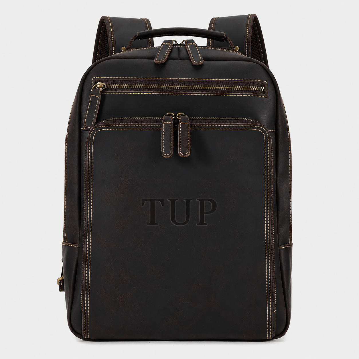 Black edition of The Sterling premium leather backpack