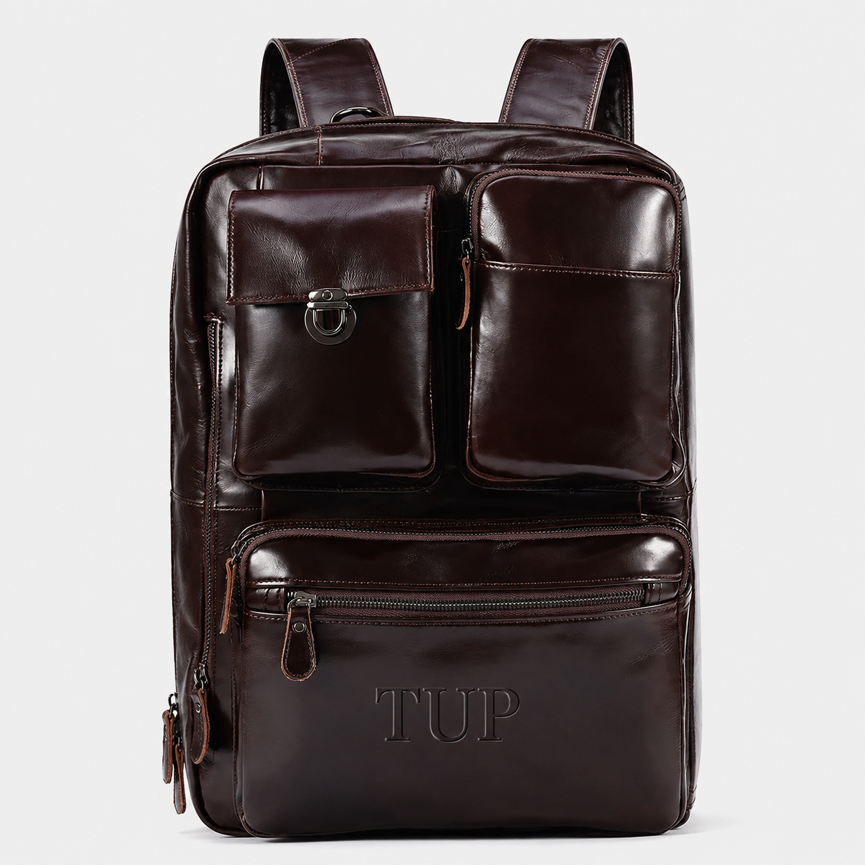 Voyager Pro 2-in-1 convertible leather backpack briefcase handcrafted from premium top-grain cowhide leather