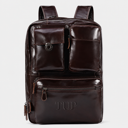 Voyager Pro 2-in-1 convertible leather backpack briefcase handcrafted from premium top-grain cowhide leather